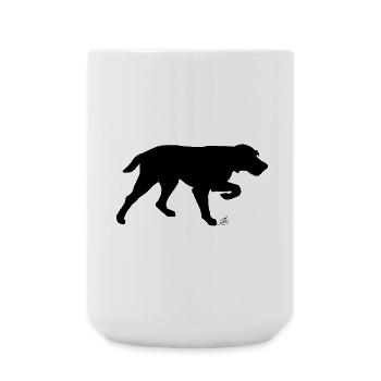 Chien d'arrêt - Grande tasse 440 ml - blanc - Devant