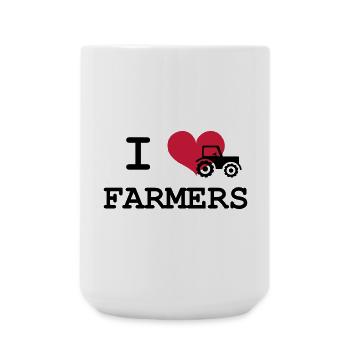 I Love Farmers - Large Mug 440 ml - white - Front
