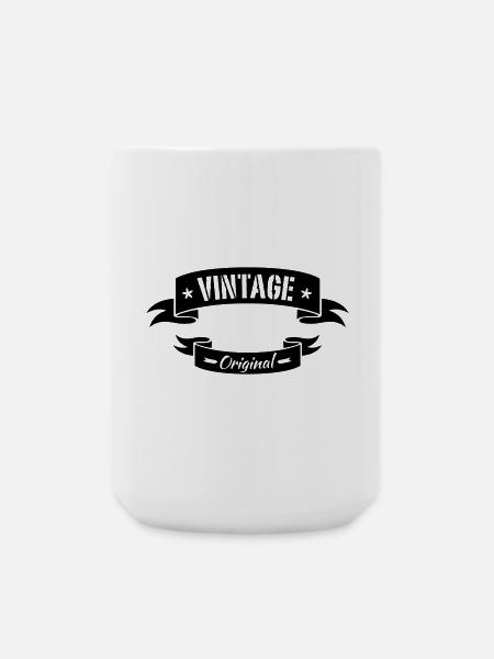 vintage - Große Tasse 440 ml - Weiß