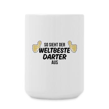 der weltbeste darter - Große Tasse 440 ml - Weiß - Vorne