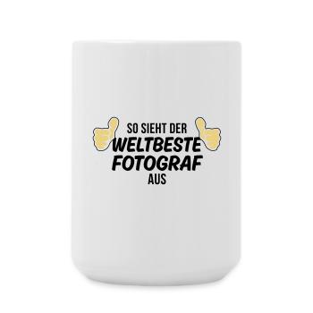 der weltbeste fotograf - Große Tasse 440 ml - Weiß - Vorne