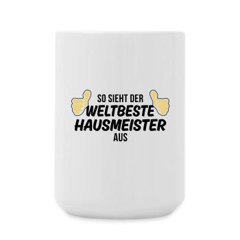 der weltbeste hausmeister - Große Tasse 440 ml - Weiß - Vorne