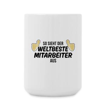 der weltbeste mitarbeiter - Große Tasse 440 ml - Weiß - Vorne