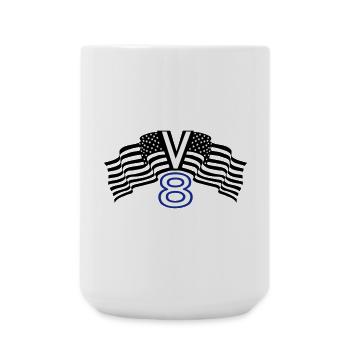 V8,Muscle Car,Garage,Car,Tuning,USA(25) - Large Mug 440 ml - white - Front