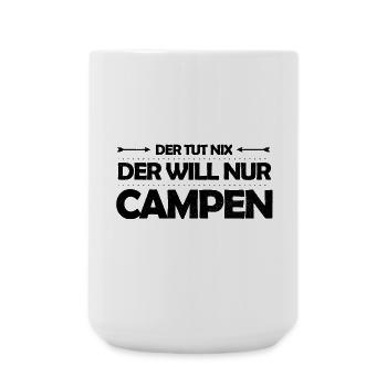 Der tut nix – der will nur campen Camping Spruch - Große Tasse 440 ml - Weiß - Vorne