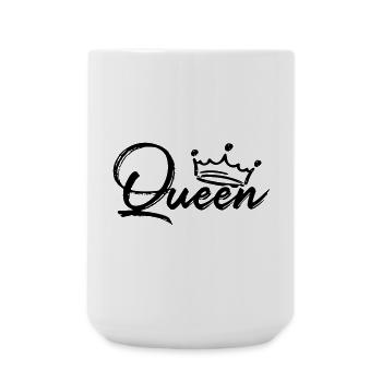 Queen (Partnermotiv) - Große Tasse 440 ml - Weiß - Vorne