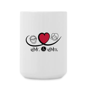 Mr and Mrs - Large Mug 440 ml - white - Front