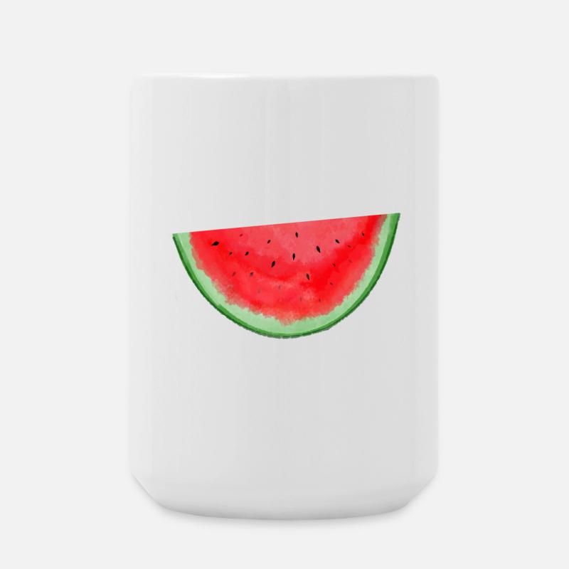 Wassermelone Aquarell - Große Tasse 440 ml - Weiß