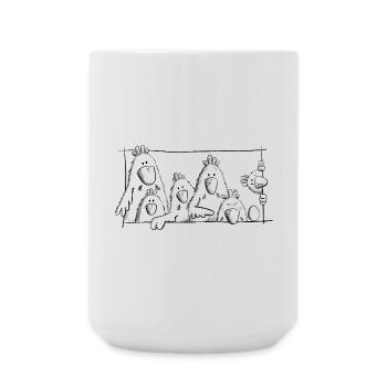 Happy Chickens - Large Mug 440 ml - white - Front