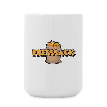 Fresssack - Große Tasse 440 ml - Weiß - Vorne