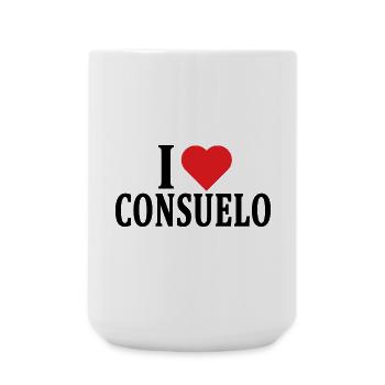 T-shirt J’adore Consuelo t-shirt idée cadeau - Grande tasse 440 ml - blanc - Devant