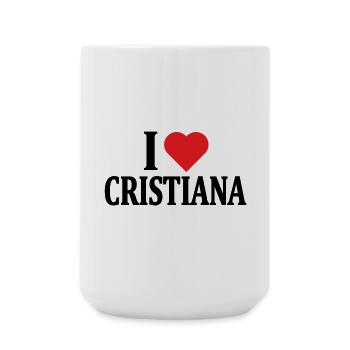 T-shirt J’adore Cristiana t-shirt idée cadeau - Grande tasse 440 ml - blanc - Devant