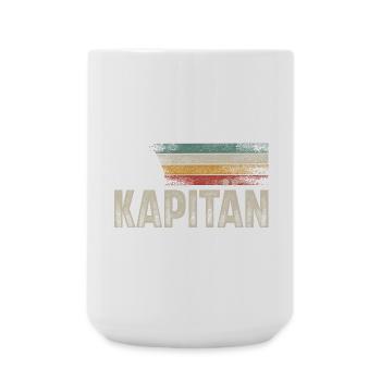 Kapitän Retro Vintage - Große Tasse 440 ml - Weiß - Vorne