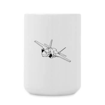 F-35 Lightning II | F 35 | F35 | Kampfflugzeug - Große Tasse 440 ml - Weiß - Vorne