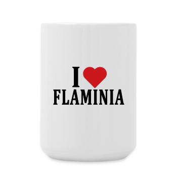 t-shirt J’adore Flaminia idée cadeau t-shirt - Grande tasse 440 ml - blanc - Devant