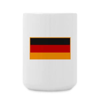 Deutsche Flagge in Vintage Design - Große Tasse 440 ml - Weiß - Vorne