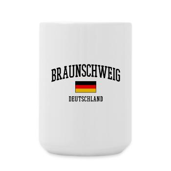 Braunschweig Text Deutschland Flagge - Große Tasse 440 ml - Weiß - Vorne
