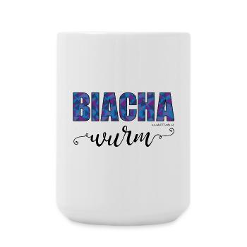 Biachawurm - Bücherwurm, Österreichischer Dialekt - Große Tasse 440 ml - Weiß - Vorne