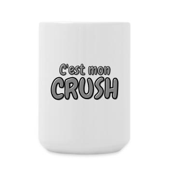 C'est mon crush, crush, béguin - Grande tasse 440 ml - blanc - Devant