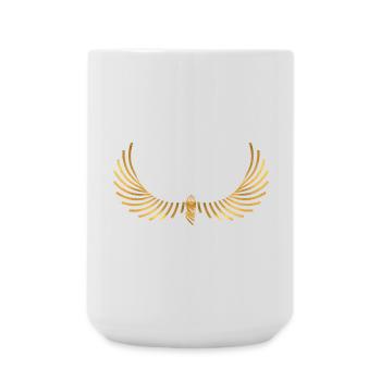 Mystical wings with golden details - Large Mug 440 ml - white - Front