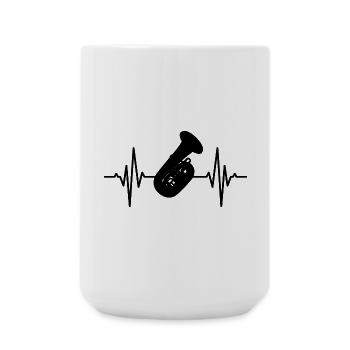 Tuba ECG Heart Line - Grande tasse 440 ml - blanc - Devant