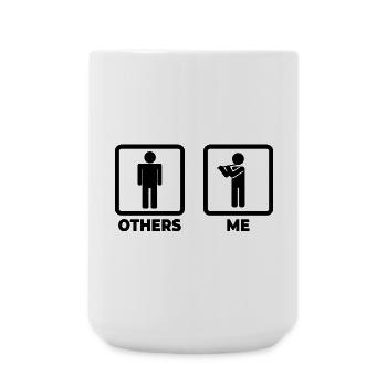 Flute Stick Figure - Large Mug 440 ml - white - Front