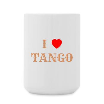 I Love Tango - Vintage - Large Mug 440 ml - white - Front