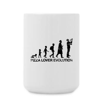 Pizza Lover Evolution - Große Tasse 440 ml - Weiß - Vorne
