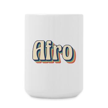 T-shirt afro t-shirt idée cadeau rétro vintage - Grande tasse 440 ml - blanc - Devant