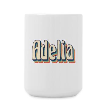 t-shirt Adelia t-shirt rétro idée cadeau vintage - Grande tasse 440 ml - blanc - Devant