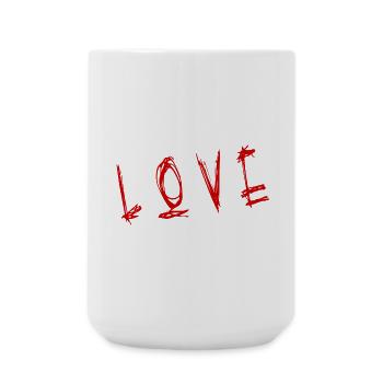 VALENTINSTAG. Junggesellinnenabschied. ICH LIEBE DICH. ICH LIEBE DICH. LIEBE - Große Tasse 440 ml - Weiß - Vorne