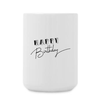 HAPPY BIRTHDAY. ANNIVERSAIRE. - Grande tasse 440 ml - blanc - Devant