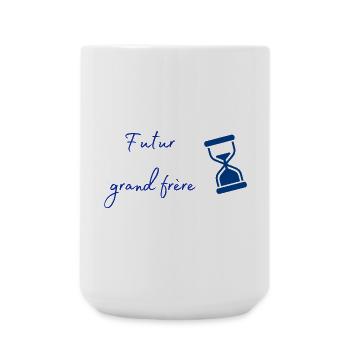Futur grand frère Horloge bleue - Grande tasse 440 ml - blanc - Devant