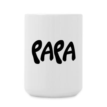 DAD. FATHER'S DAY. HAPPY FATHER'S DAY. HAPPY BIRTHDAY. - Large Mug 440 ml - white - Front