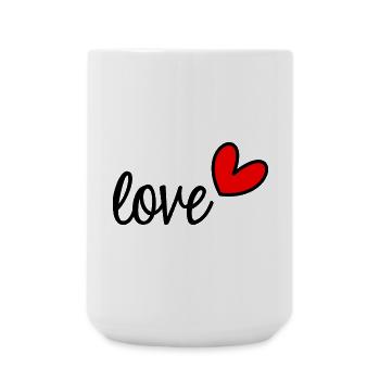 ICH LIEBE DICH. LIEBE. PAAR. GERADE VERHEIRATET. Junggesellinnenabschied - Große Tasse 440 ml - Weiß - Vorne