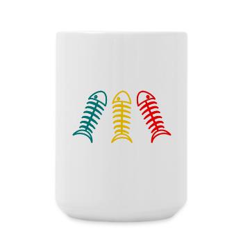 SARDINE. FISH. APRIL FOOLS. EASTER. SEA - Large Mug 440 ml - white - Front