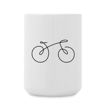 Bicycle Line - Large Mug 440 ml - white - Front