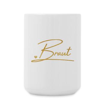 Team Braut! Personalisierbar - Große Tasse 440 ml - Weiß - Vorne