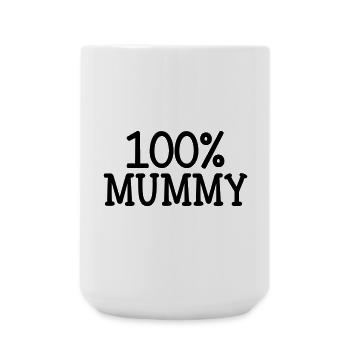 100% Mom - Mother's Day - Large Mug 440 ml - white - Front