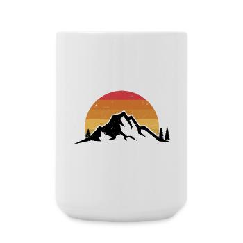 Sunset Ridge Silhouette - Large Mug 440 ml - white - Front