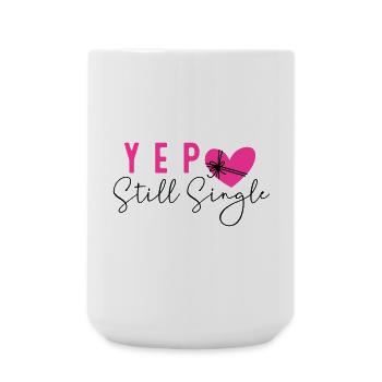 Still Single - Large Mug 440 ml - white - Front