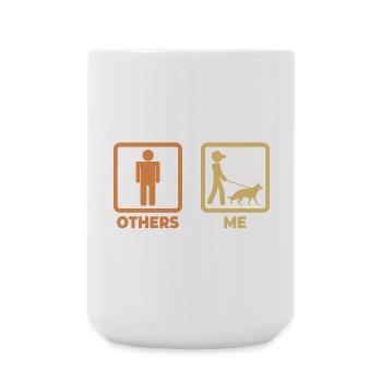 Figurine Berger Allemand - Grande tasse 440 ml - blanc - Devant