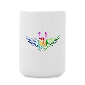 Pride Scarab – Diversity and Transformation - Large Mug 440 ml - white - Front