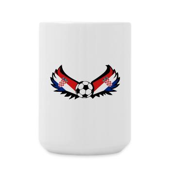 Fussball Kroatien - Große Tasse 440 ml - Weiß - Vorne