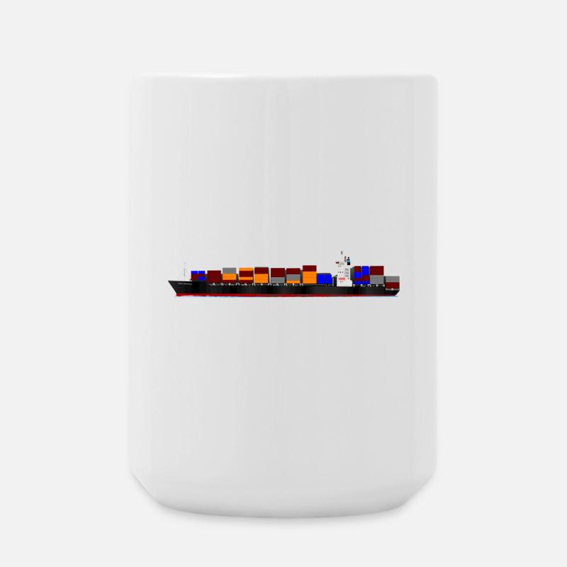 Container Ship - Große Tasse 440 ml - Weiß