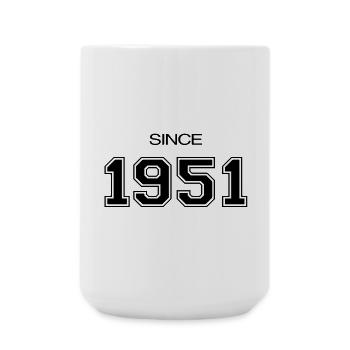1951 Geburtstagsgeschenk - Große Tasse 440 ml - Weiß - Vorne