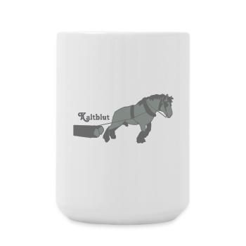kaltblutzieht - Große Tasse 440 ml - Weiß - Vorne