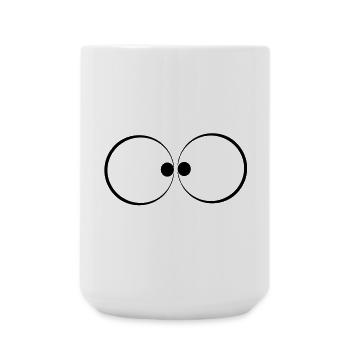 Comic Augen - Große Tasse 440 ml - Weiß - Vorne