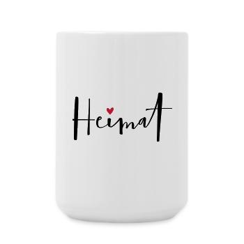 Heimat I Zuhause Daheim Herz Geschenk - Große Tasse 440 ml - Weiß - Vorne