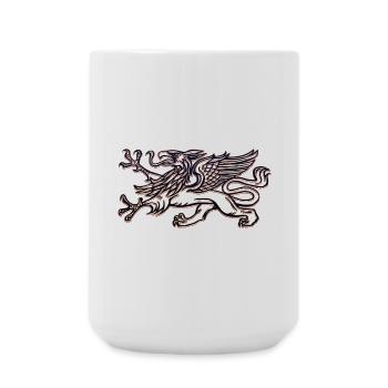 Rostocks Greif in 3D - Große Tasse 440 ml - Weiß - Vorne